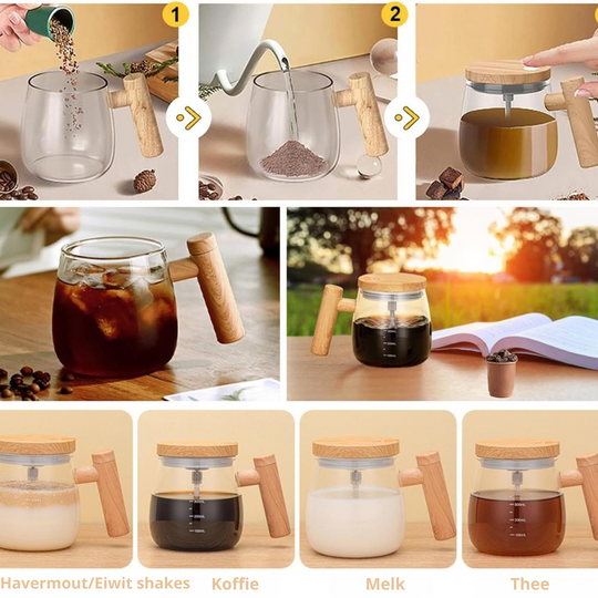 Zelfroerende mok - Slim roeren, waar je ook bent – thuis, werk, auto of sport