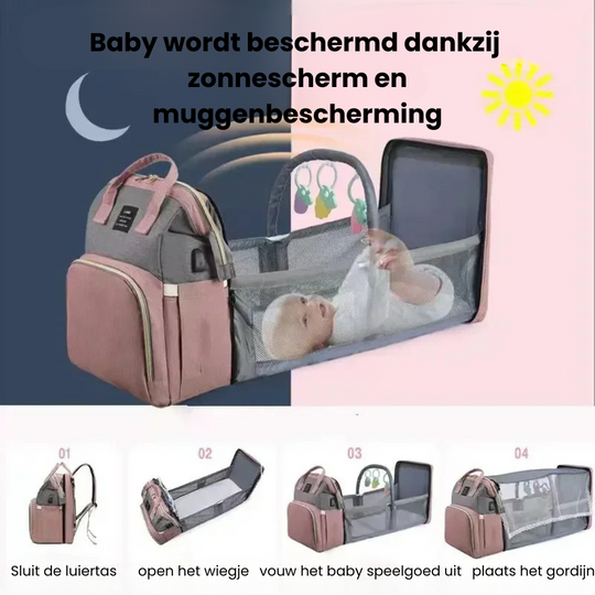 Alles-in-één luiertas met USB