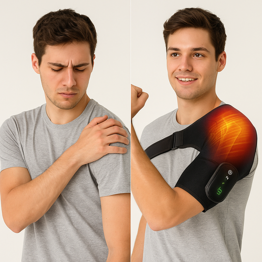 Schoudermassage verwarmer voor ontspanning en verlichting van pijn