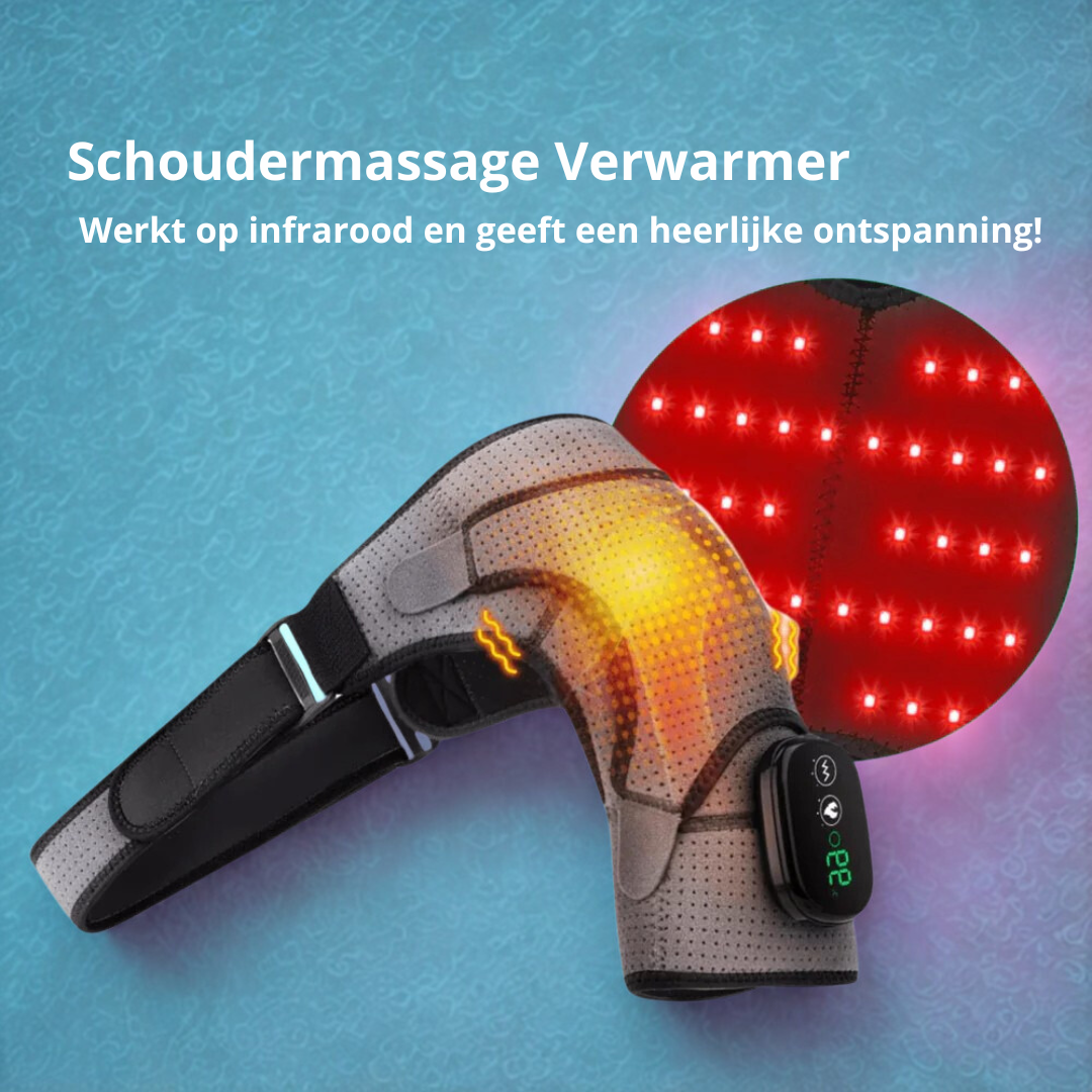 Schoudermassage verwarmer voor ontspanning en verlichting van pijn