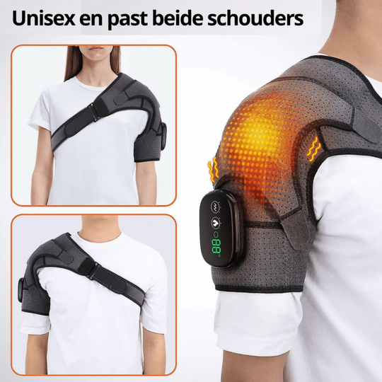 Schoudermassage verwarmer voor ontspanning en verlichting van pijn